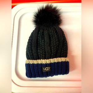 UGG Cable Knit Furball Beanie